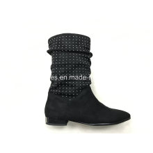 Popular Comfort Flat Women Boots with Sexy Lady Studs